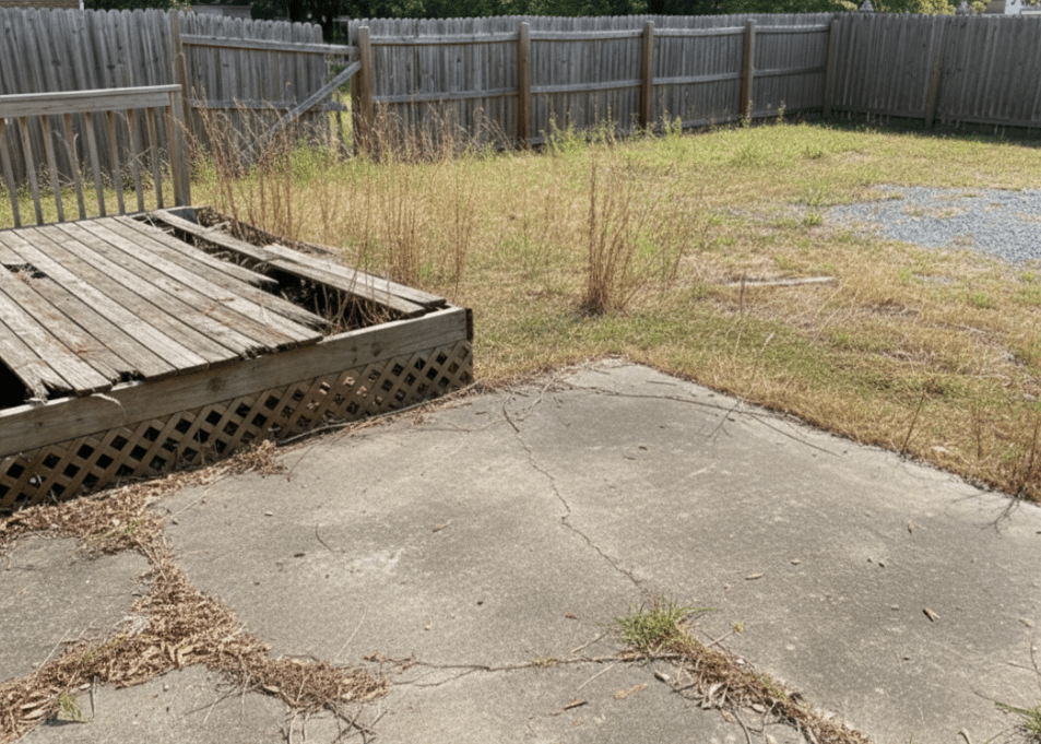 After professional hot tub removal and debris cleanup