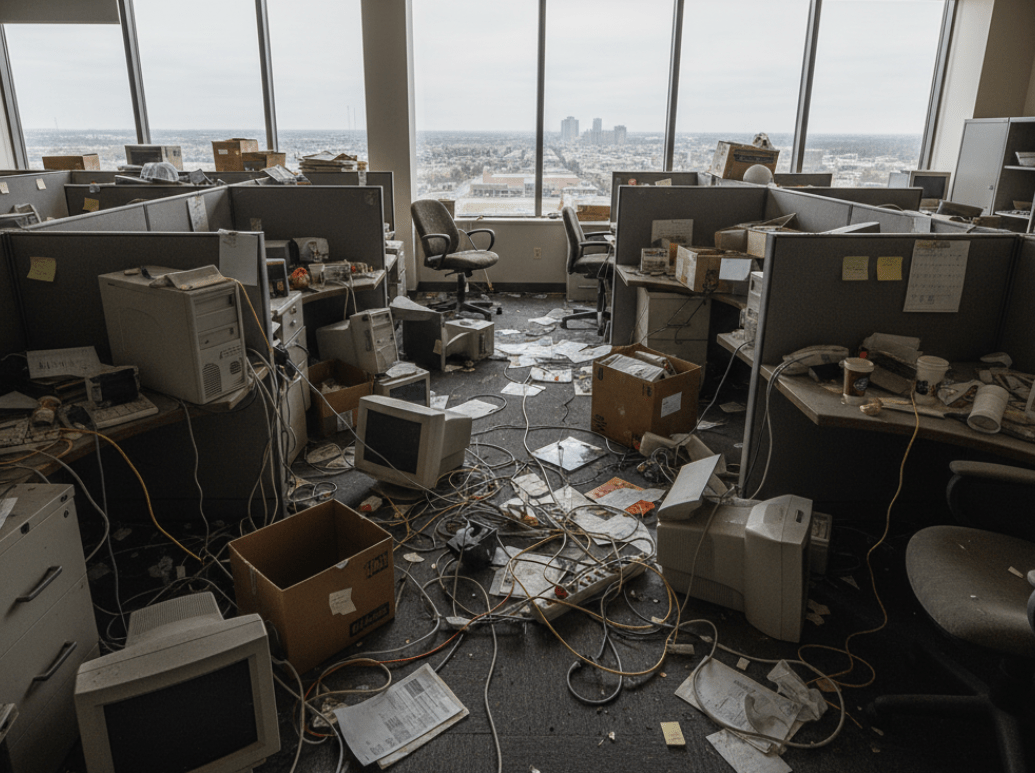 Before commercial office cleanout