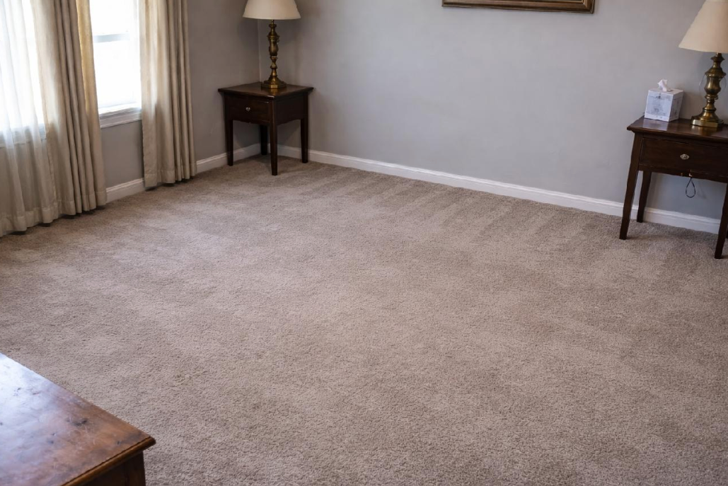 Clean living room after professional sofa removal Owensboro