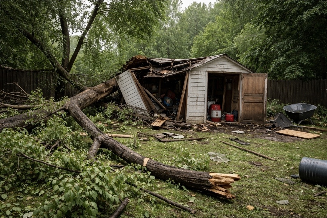 Before storm debris removal in Owensboro